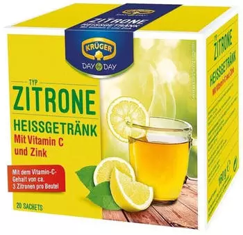 Krüger DAY by DAY Heißgetränk Zitrone Portionssticks (20Stk.)