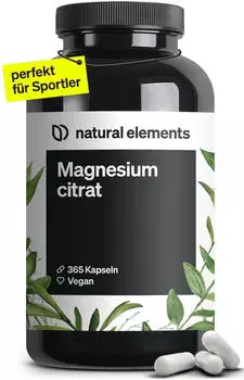 natural elements Magnesiumcitrat Kapseln 365 Stk.