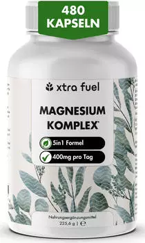 xtra fuel Magnesium Komplex 5-fach Formel Kapsel 480 Stk.