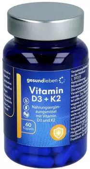 Alvita Gesund Leben Vitamin D3+K2 Kapseln 60 St