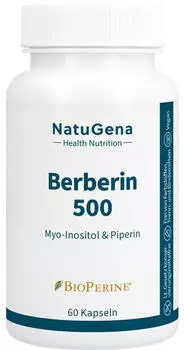 NatuGena Berberin 500 Myo-Inositol & Piperin vegan Kapseln 60 St