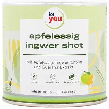 For You eHealth GmbH For You Apfelessig Ingwer Shot Pulver 100 g