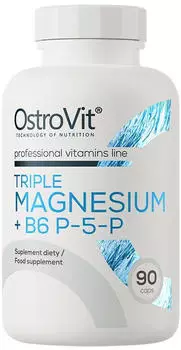 OstroVit Triple Magnesium + B6 P-5-P 90 Kapseln
