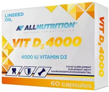 Allnutrition Vitamin D3 4000 IU Kapseln 60 Stk.
