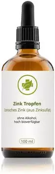 vitalundfitmit100 Zink Tropfen (Zinksulfat) 100 ml ohne Alkohol