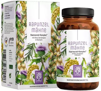 Naturtreu Rapunzelm&auml;hne Haarwurzel-Komplex mit Hirse Gerstengras Rosmarin Kapseln 120 Stk.