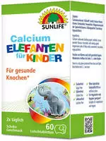 SUNLIFE&reg; Calcium Elefanten Kinder Lutschtabletten 60 g