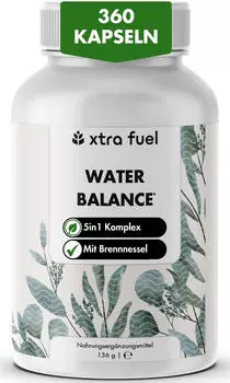 xtra fuel Water Balance 5-in-1 N&auml;hrstoffkomplex mit Brennnessel rotem Weinlaub & Rosskastanie 272 g Kapseln