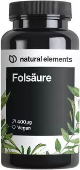 natural elements Fols&auml;ure 400&micro;g Tabletten 400 Stk.