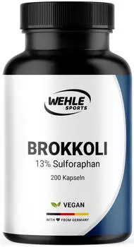 Wehle Sports Brokkoli Hochdosiert - 200 Kapseln Tage Vorrat 131 g