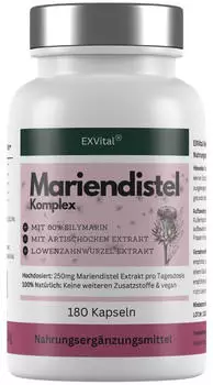 EXVital &reg; Mariendistel Komplex Kapseln mit Artischocke & L&ouml;wenzahn 90 g