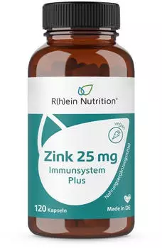 R(h)ein Nutrition ZINK 25 mg Immunsystem Plus hochdosiert Kapseln + vegan - St