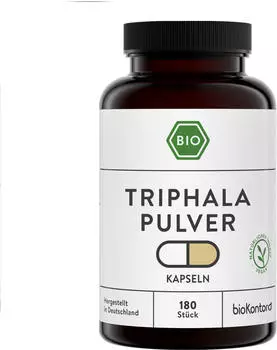bioKontor Triphala Pulver Kapseln Bio 180 Stück