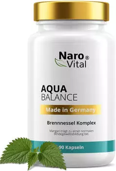 Naro Vital Aqua Balance - Entwässerungstabletten Brennesselkapseln 9-Fach Komplex