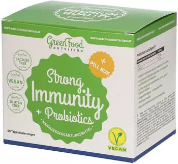 GreenFood Nutrition Strong Immunity & Probiotics + Pillbox 60 Stk.