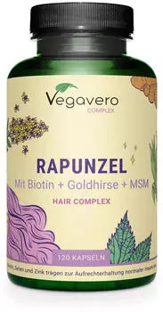 Vegavero Rapunzel Biotin + Goldhirse + MSM 120 Kapseln