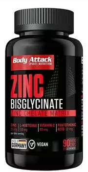 Body Attack Zink Bisglycinate 90 Kapseln