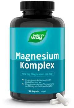 Nature's Way Magnesium Komplex Kapseln I 400 mg hochdosiert 1x180 St
