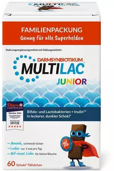 Unilab Multilac Darmsynbiotikum Junior T&auml;felchen (60 Stk.)