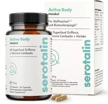 Serotalin Stoffwechsel&sup1;&sup2; Kapseln Frauen - Garcinia Cambogia & Gr&uuml;ner Kaffee | Women Metabol Energie&sup3; 33 g