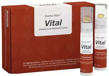 biomo-vital Aktiv Vital Trinkflaschen + Kapsel 14 Tagesportionen