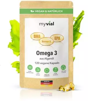 MyVial Omega 3 Kapseln aus Algen&ouml;l - Vegan