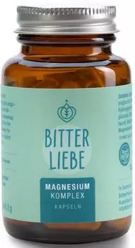 BitterLiebe BitterLiebe - Magnesium Bisglycinat Kapseln hochdosiert Komplex mit und Glycinat 1 St