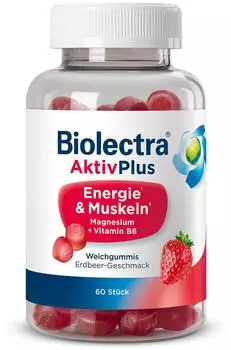 Hermes Biolectra AktivPlus Energie & Muskeln Erdbeer Weichgummis