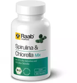 Raab Vitalfood Spirulina & Chlorella Mix Tabletten 200 Stk.