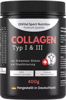 EXVital Collagen Pulver von Schweizer Alpenk&uuml;hen aus Grasf&uuml;tterung von