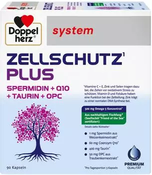 Doppelherz system Zellschutz Plus Spermidin + Q10 + Taurin + OPC Kapseln 90 Stk.