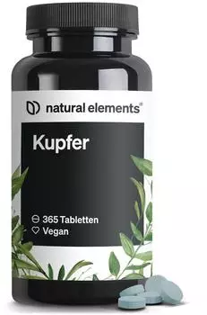 natural elements Kupfer Tabletten 365 Stk.