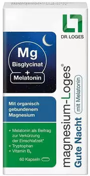 Dr. Loges Magnesium-Loges Gute Nacht mit Melatonin Kapseln 60 Stk.