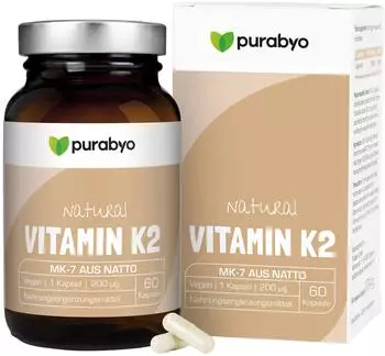 Purabyo Vitamin K2 Kapseln 200 mcg Mk-7 60 St