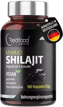 Redfood Mumijo Shilajit Kapseln 1300mg hochdosiert 180 St Kapseln