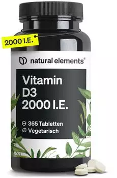 natural elements Vitamin D3 2000 I.E. 365 Tabletten