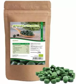 myNatura Bio Spirulina & Chlorella Algen Tabletten 250 g