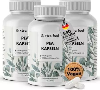 xtra fuel PEA Kapseln - Palmitoylethanolamid in hochreiner Qualit&auml;t mit 600 mg pro Kapsel 399 g