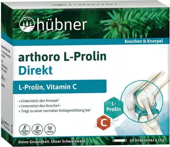 H&uuml;bner arthoro L-Prolin Direkt Sticks 60 Stk.