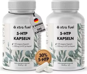 xtra fuel 5-Htp 200 - 30% Extrakt aus Griffonia Simplicifolia 194 g Kapseln