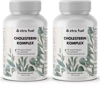 xtra fuel Cholesterin Komplex - Nährstoffkomplex mit Pflanzensterolen & Monacolin K 252 g Kapseln