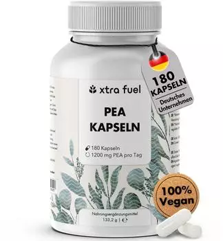 xtra fuel PEA Kapseln - Palmitoylethanolamid in hochreiner Qualität mit 600 mg pro Kapsel 133 g