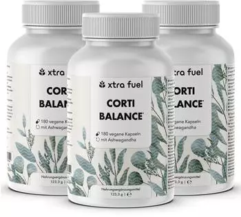 xtra fuel Corti Balance* -Cortisol Kapseln* - Ashwagandha Rhodiola & Vitamin B6 Kapsel 369.9 g 369.9 g