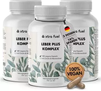 xtra fuel Leber Komplex - Kur mit Mariendistel Artischocke & L&ouml;wenzahn 375 g Kapseln