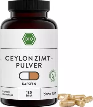 bioKontor Ceylon Zimtpulver Kapseln 180 Stk.