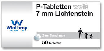 Winthrop P Tabletten Weiss 7 mm Teilk. (50 Stk.)
