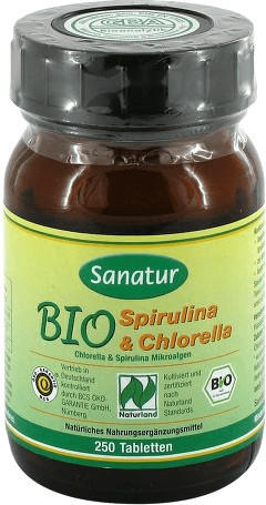 Sanatur Biospirulina & Biochlorella 2 in 1 Tabletten (250 Stk.)
