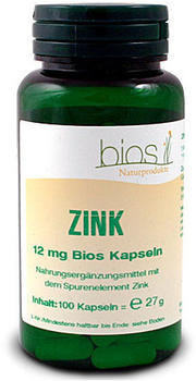 Bios Naturprodukte Zink 12 mg Kapseln (100 Stk.)