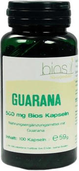 Bios Naturprodukte Guarana 500 mg Bios Kapseln (100 Stk.)