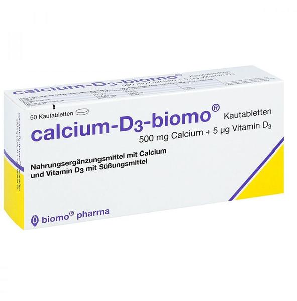 Biomo Calcium D 3 Kautabletten 500 + D (50 Stk.)